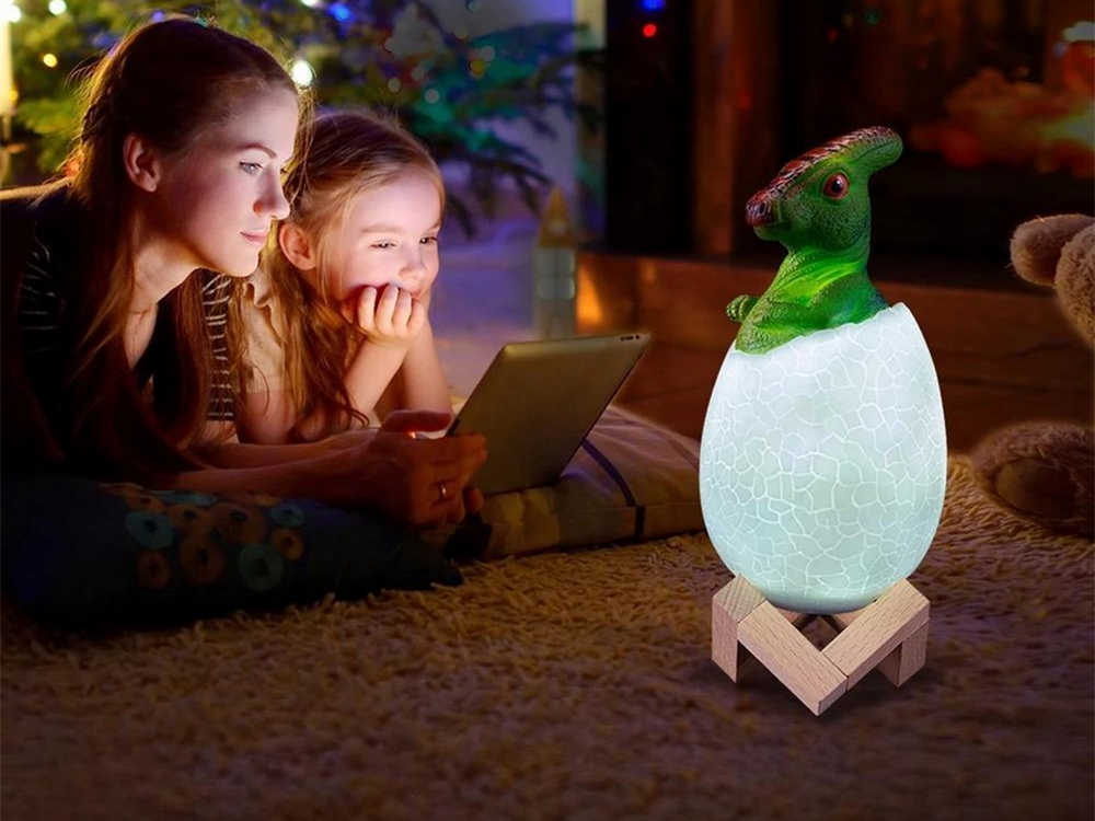 Naktinė šviesa dinozaurų dinozaurų dino kiaušinių rgb vadovaujama kiaušinių šviesa vaikams, 12294_2, Gyártói kód, 12294_2