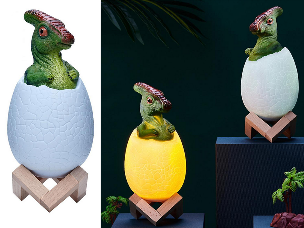 Naktinė šviesa dinozaurų dinozaurų dino kiaušinių rgb vadovaujama kiaušinių šviesa vaikams, 12294_2, Gyártói kód, 12294_2