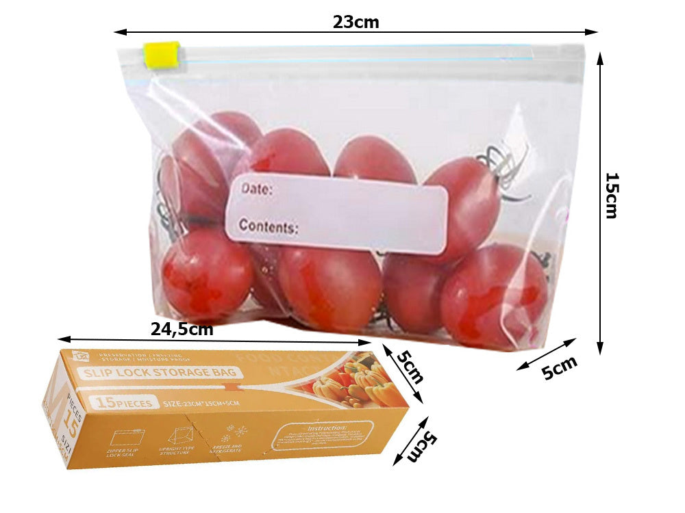 Sandarūs sandarinimo plėvelės maišeliai maistui 1200ml 15 vnt.