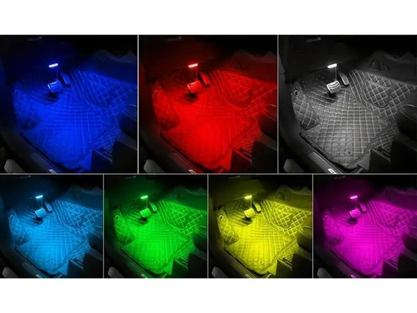 6 led lempos rgb automobilio interjero apšvietimas belaidis papildymas