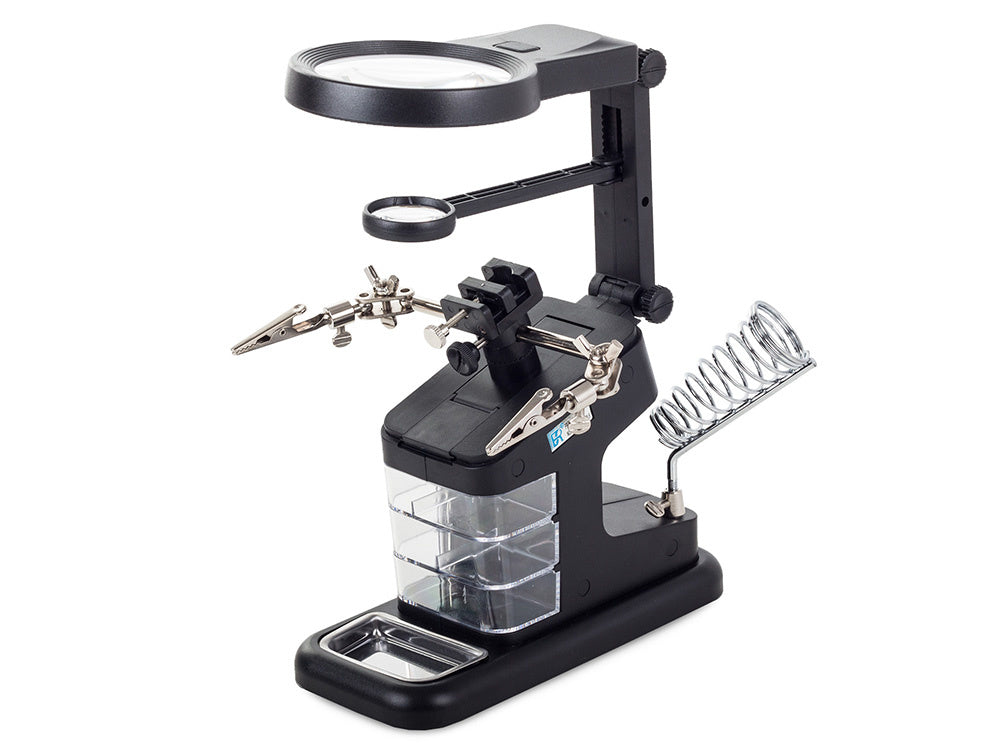 Trečiosios rankos lutteris 10 led smd lutter rankenė 25x