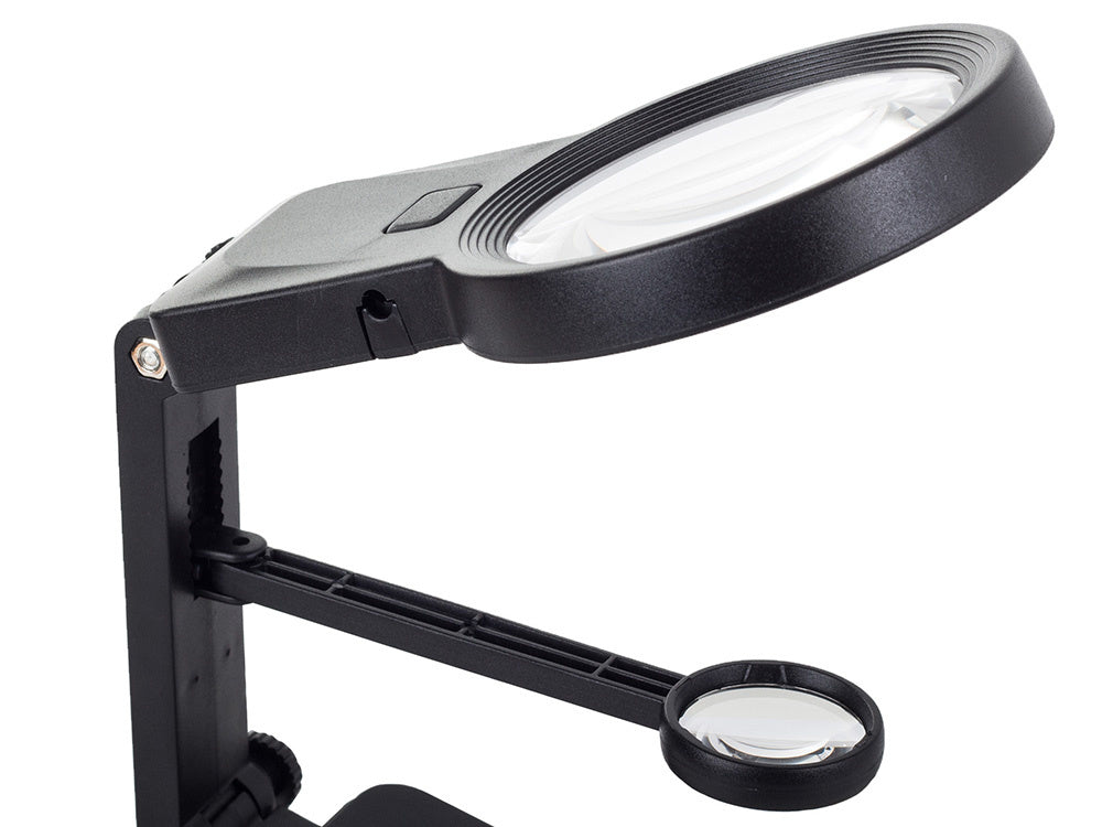 Trečiosios rankos lutteris 10 led smd lutter rankenė 25x