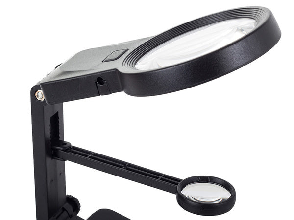 Trečiosios rankos lutteris 10 led smd lutter rankenė 25x