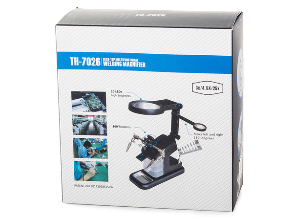 Trečiosios rankos lutteris 10 led smd lutter rankenė 25x