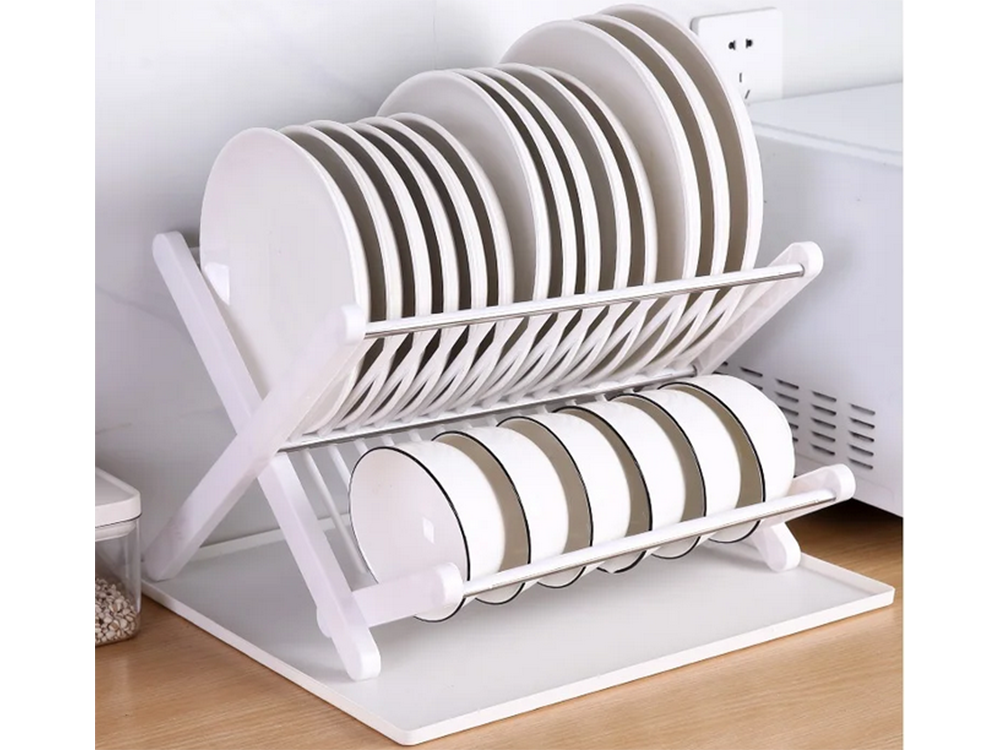 Dvigubo denio nusausinimo dėklas sulankstomas dėklas, stovintis didelis