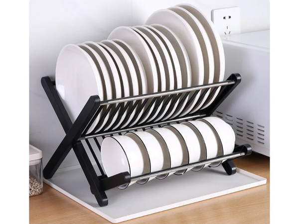 Dvigubo denio nusausinimo dėklas sulankstomas dėklas, stovintis didelis