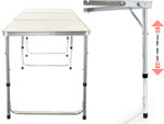 Kelioninis stalas sulankstomas sodo stalas rankena didelis 180x60 dėklas