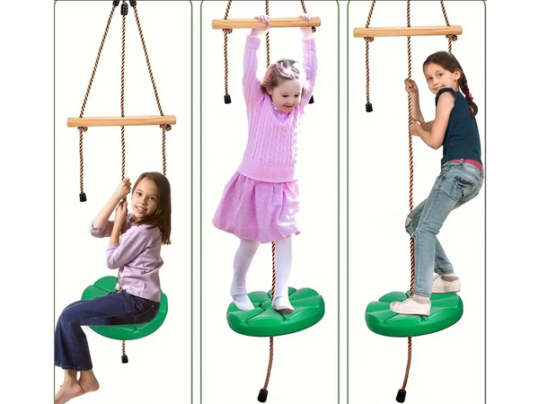 Vaikų apvalus diskas sodo sūpynės virvė stipri, Žalia, Szín, Zöld