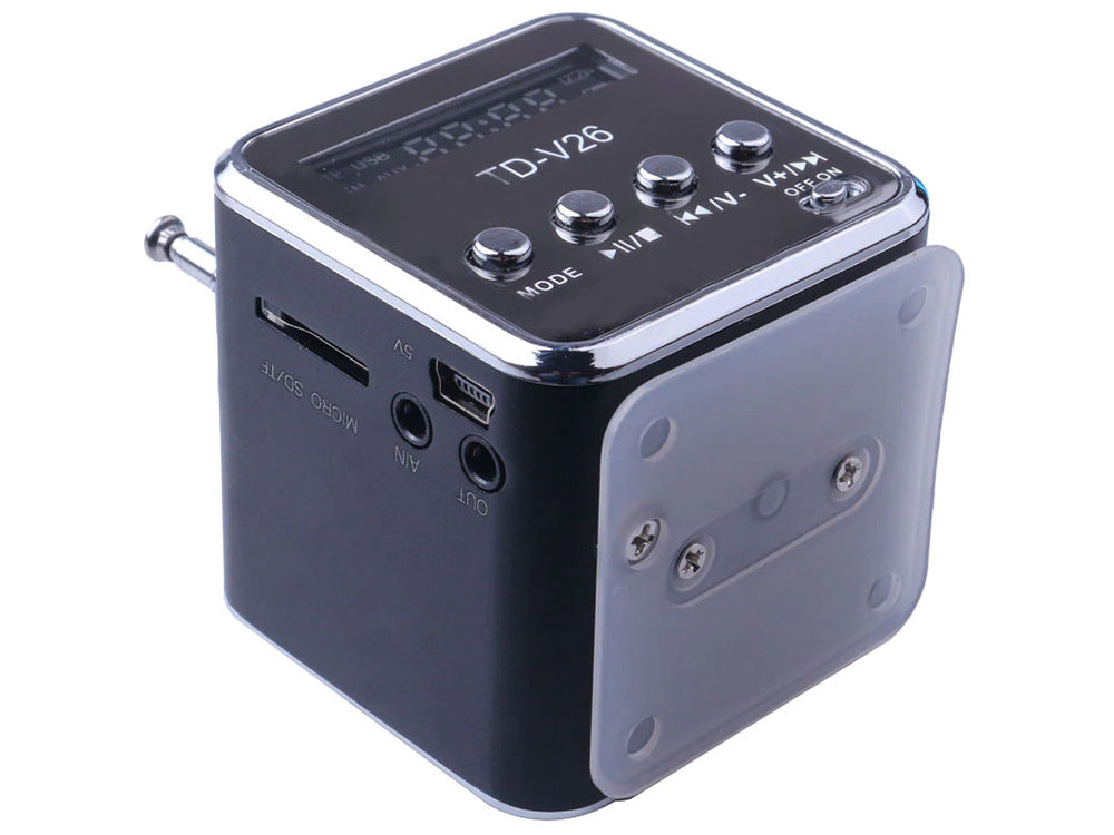 Belaidis garsiakalbis nešiojamasis mini radijas fm vadovaujamas bluetooth mobilusis microsd, Juoda, Szín, Fekete