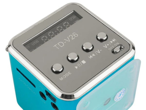 Belaidis garsiakalbis nešiojamasis mini radijas fm vadovaujamas bluetooth mobilusis microsd, Mėlyna, Szín, Kék