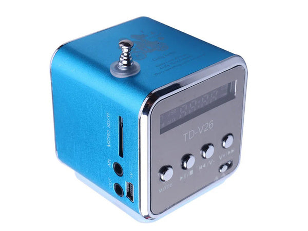 Belaidis garsiakalbis nešiojamasis mini radijas fm vadovaujamas bluetooth mobilusis microsd, Mėlyna, Szín, Kék
