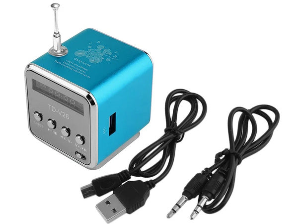 Belaidis garsiakalbis nešiojamasis mini radijas fm vadovaujamas bluetooth mobilusis microsd, Mėlyna, Szín, Kék