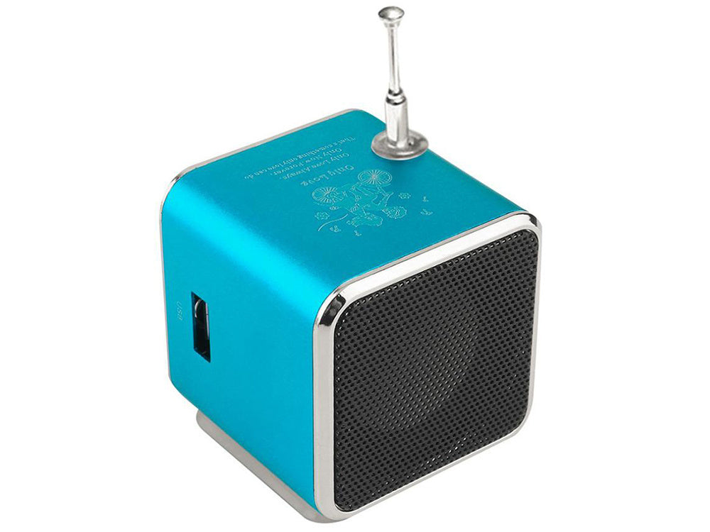 Belaidis garsiakalbis nešiojamasis mini radijas fm vadovaujamas bluetooth mobilusis microsd, Mėlyna, Szín, Kék