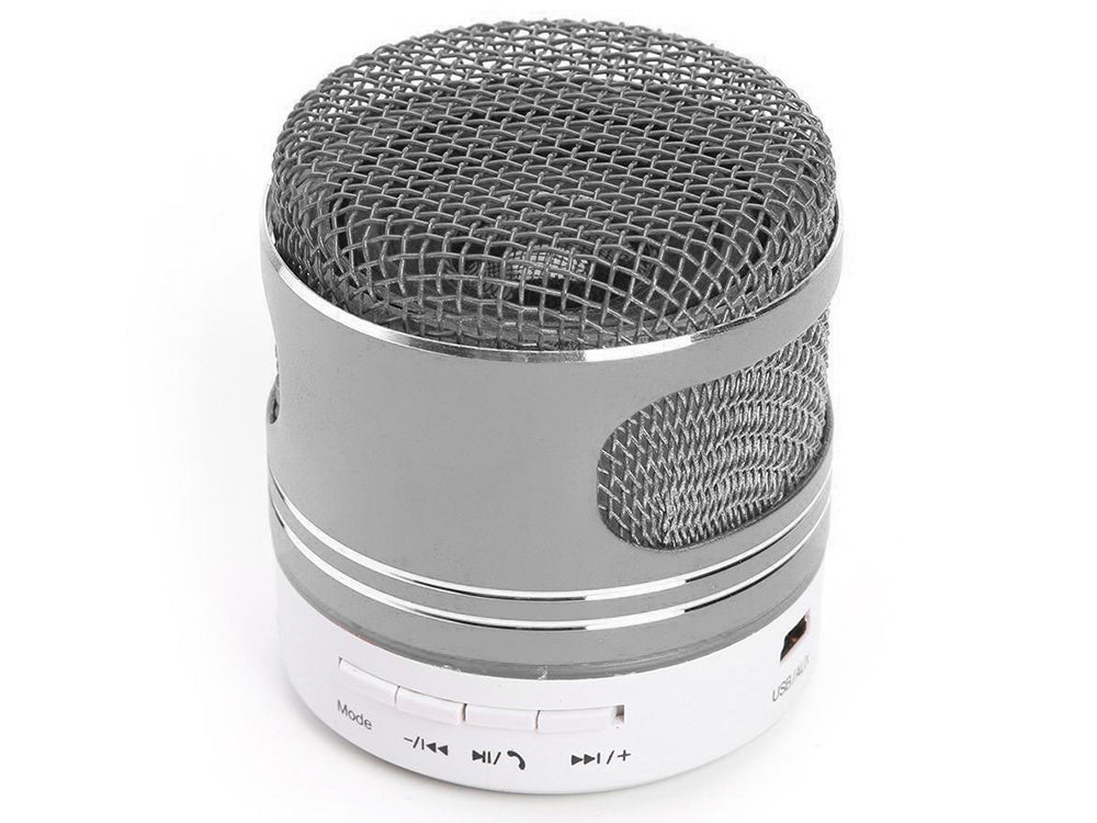 Bluetooth mini belaidis mp3 radijas fm usb microsd jungtis, Sidabras, Szín, Ezüst