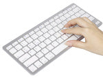 Belaidė "bluetooth" klaviatūra kompiuteriui "ipad mac" maža plona žemo profilio klaviatūra, Baltas, Szín, Fehér