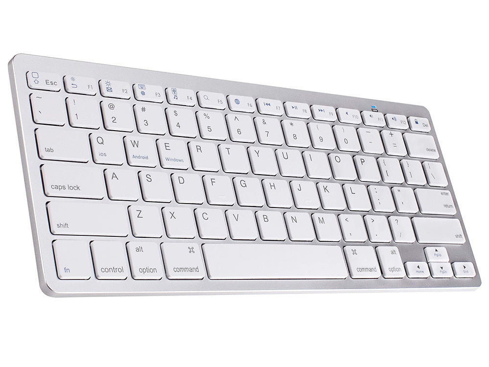 Belaidė "bluetooth" klaviatūra kompiuteriui "ipad mac" maža plona žemo profilio klaviatūra, Baltas, Szín, Fehér