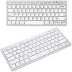 Belaidė "bluetooth" klaviatūra kompiuteriui "ipad mac" maža plona žemo profilio klaviatūra, Baltas, Szín, Fehér