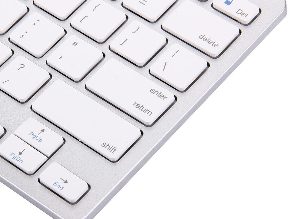 Belaidė "bluetooth" klaviatūra kompiuteriui "ipad mac" maža plona žemo profilio klaviatūra, Baltas, Szín, Fehér