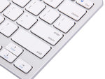 Belaidė "bluetooth" klaviatūra kompiuteriui "ipad mac" maža plona žemo profilio klaviatūra, Baltas, Szín, Fehér