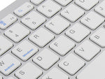 Belaidė "bluetooth" klaviatūra kompiuteriui "ipad mac" maža plona žemo profilio klaviatūra, Baltas, Szín, Fehér