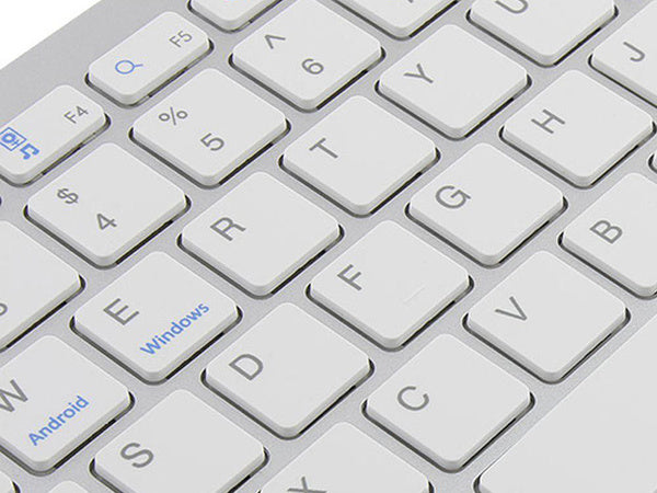 Belaidė "bluetooth" klaviatūra kompiuteriui "ipad mac" maža plona žemo profilio klaviatūra, Baltas, Szín, Fehér