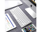 Belaidė "bluetooth" klaviatūra kompiuteriui "ipad mac" maža plona žemo profilio klaviatūra, Baltas, Szín, Fehér