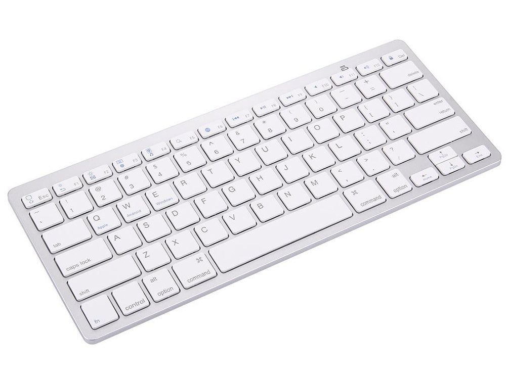 Belaidė "bluetooth" klaviatūra kompiuteriui "ipad mac" maža plona žemo profilio klaviatūra, Baltas, Szín, Fehér