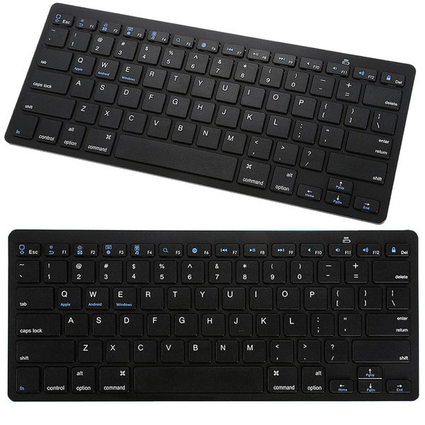 Belaidė "bluetooth" klaviatūra kompiuteriui "ipad mac" maža plona žemo profilio klaviatūra, Juoda, Szín, Fekete