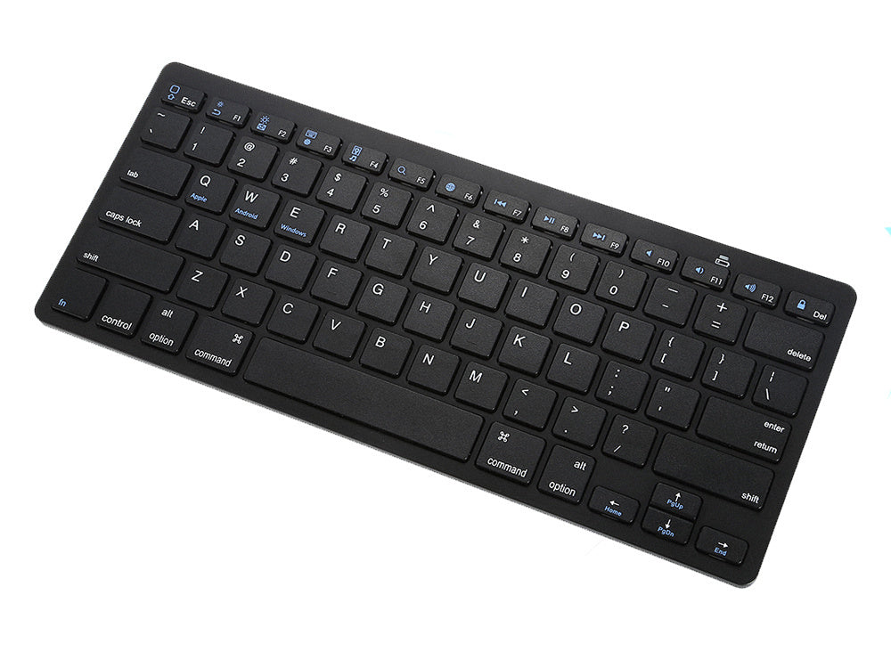 Belaidė "bluetooth" klaviatūra kompiuteriui "ipad mac" maža plona žemo profilio klaviatūra, Juoda, Szín, Fekete