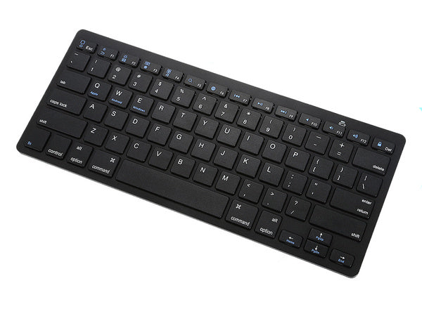 Belaidė "bluetooth" klaviatūra kompiuteriui "ipad mac" maža plona žemo profilio klaviatūra, Juoda, Szín, Fekete