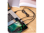 3in1 usb kabelis telefonui žaibo kabelis iphone micro usb type-c 1.2m