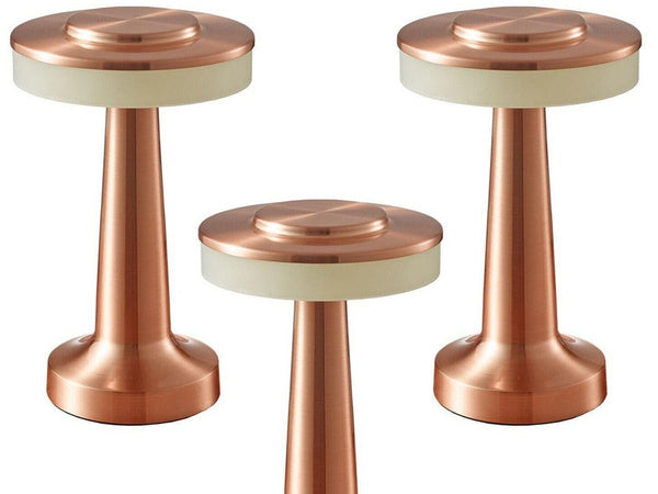 Naktinės šviesos stalo jutiklinė lempa 3 žingsnių miegamojo lempa belaidis, Varis, Szín, Réz