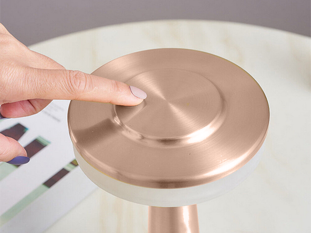 Naktinės šviesos stalo jutiklinė lempa 3 žingsnių miegamojo lempa belaidis, Varis, Szín, Réz