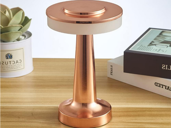 Naktinės šviesos stalo jutiklinė lempa 3 žingsnių miegamojo lempa belaidis, Varis, Szín, Réz
