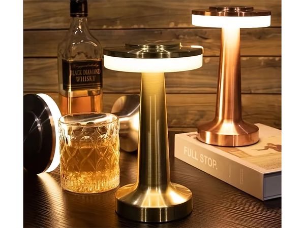 Naktinės šviesos stalo jutiklinė lempa 3 žingsnių miegamojo lempa belaidis, Auksinis, Szín, Aranysárga