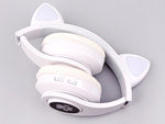 Belaidės ausinės "bluetooth" radijo fm mp3 katės ausys led apšvietimas, Baltas, Szín, Fehér