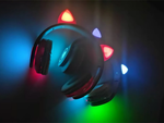 Belaidės ausinės "bluetooth" radijo fm mp3 katės ausys led apšvietimas, Baltas, Szín, Fehér