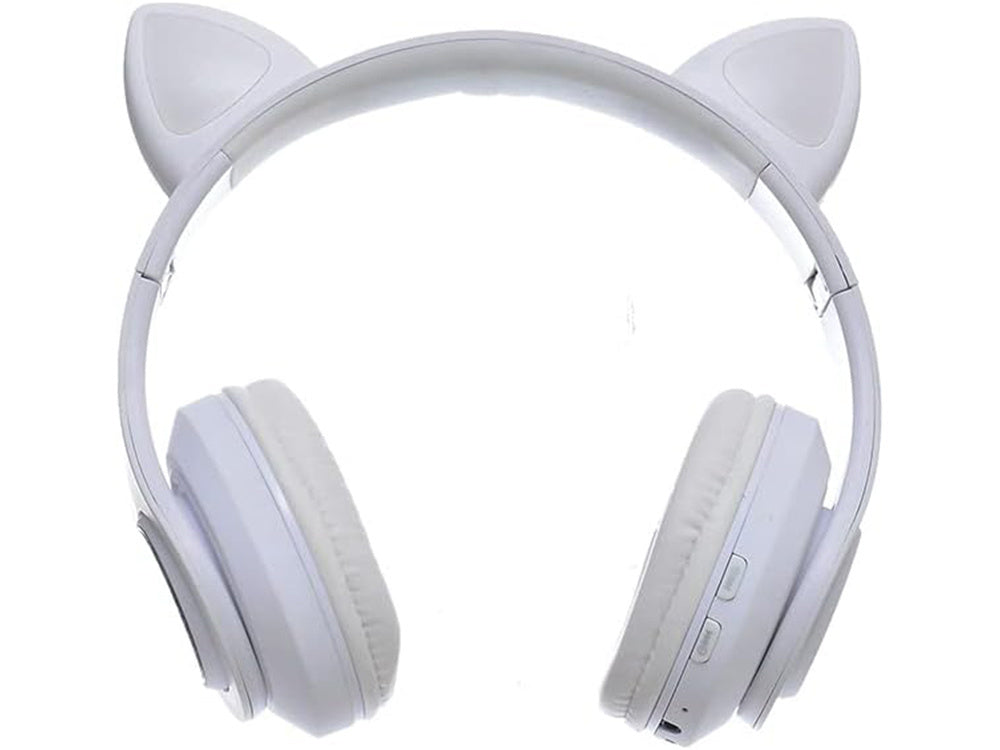 Belaidės ausinės "bluetooth" radijo fm mp3 katės ausys led apšvietimas, Baltas, Szín, Fehér
