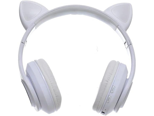 Belaidės ausinės "bluetooth" radijo fm mp3 katės ausys led apšvietimas, Baltas, Szín, Fehér
