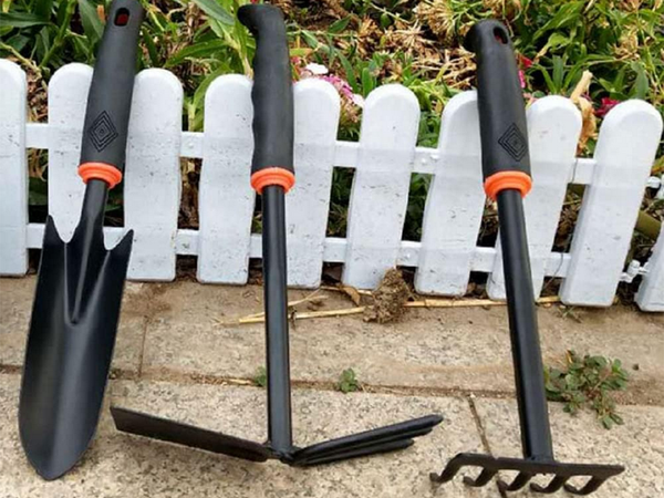 Sodininkystės įrankių rinkinys kastuvas grėblys grėblys kastuvas 6 elementai
