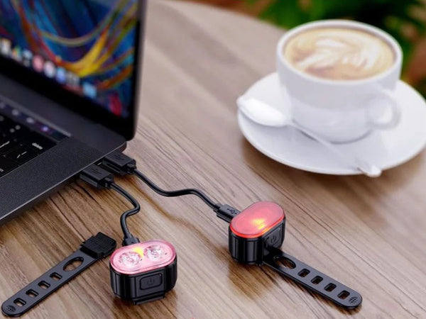 Dviračių šviesos priekinis galinis vadovaujamas dviračių vairas stiprus usb ryškus