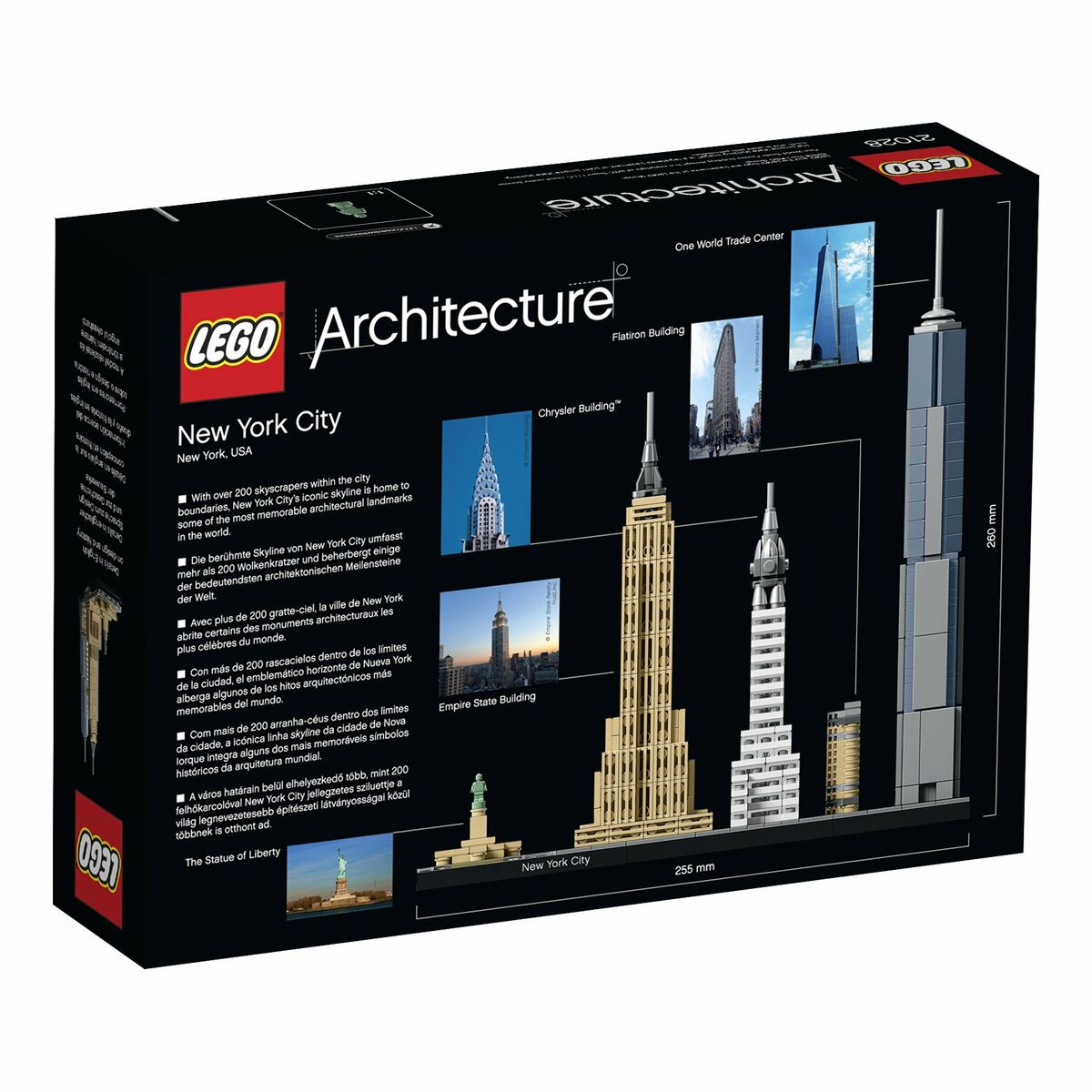 Statybos rinkinys Lego Architecture 21028 New York Spalvotas 600 Dalys