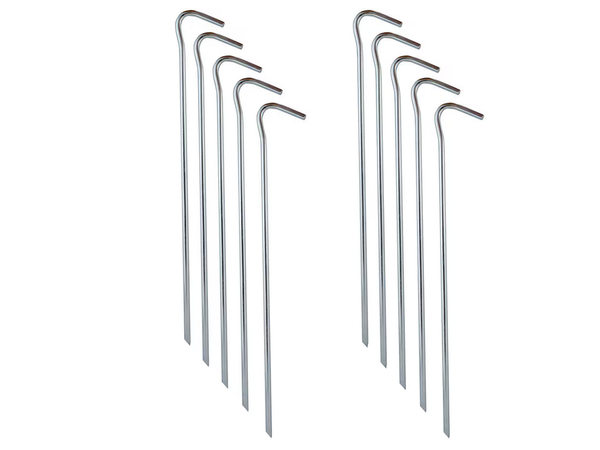 Tent piles anchor pigs steel 31cm 10vnt kabliukų ir kilpų smeigtukai