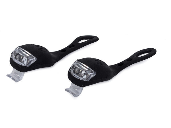 Dviračių žibintas 2 led priekinis žibintas 2 vnt silikono atsparus vandeniui, Juoda, Szín, Fekete