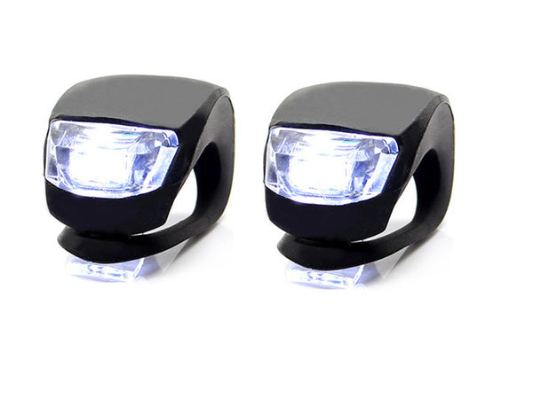 Dviračių žibintas 2 led priekinis žibintas 2 vnt silikono atsparus vandeniui, Juoda, Szín, Fekete