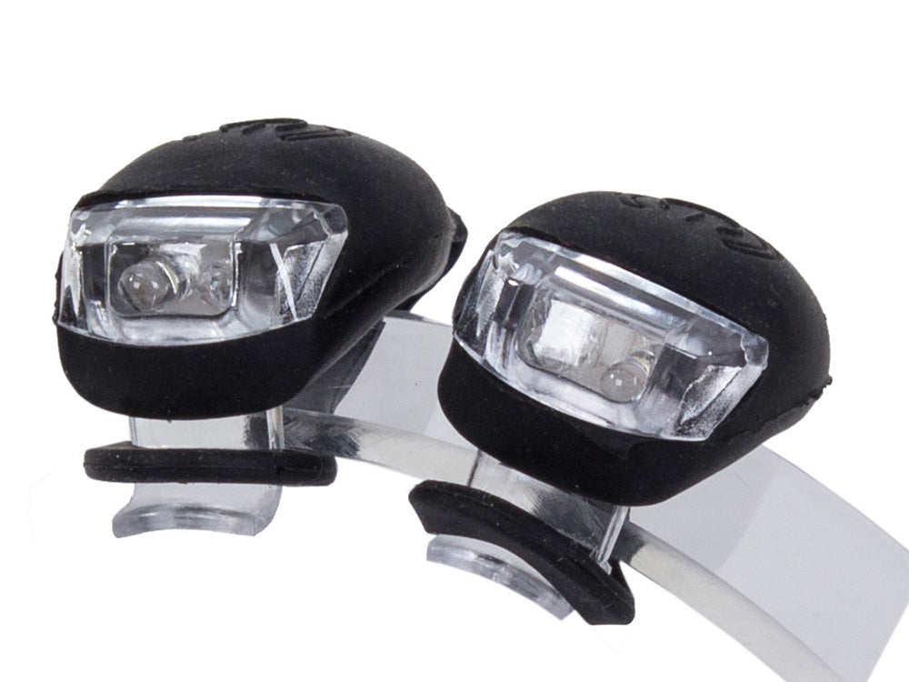 Dviračių žibintas 2 led priekinis žibintas 2 vnt silikono atsparus vandeniui, Juoda, Szín, Fekete