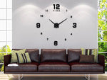 Sieninis laikrodis 3d lipdukas sieninis laikrodis xxl didelis 130 cm lipdukas tylus, Juoda, Szín, Fekete