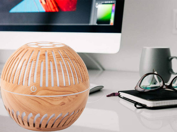 Oro drėkintuvas aromaterapija difuzorius vadovaujama naktinė šviesa rgb, Šviesiai rudos spalvos, Szín, Világosbarna