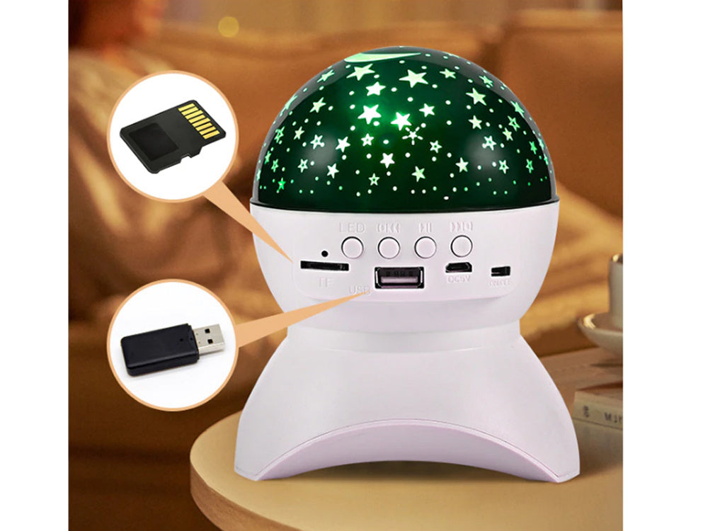 Žvaigždė projektorius naktinė šviesa žvaigždė led garsiakalbis bluetooth usb projektorius