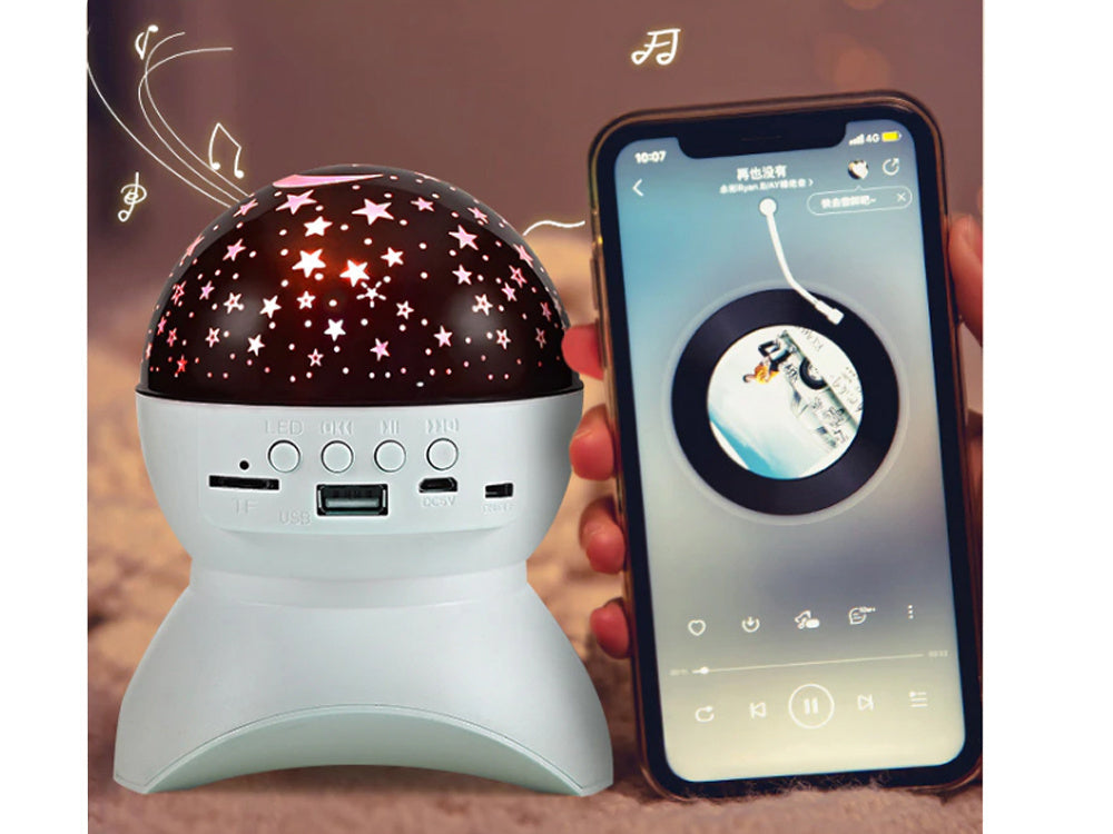 Žvaigždė projektorius naktinė šviesa žvaigždė led garsiakalbis bluetooth usb projektorius